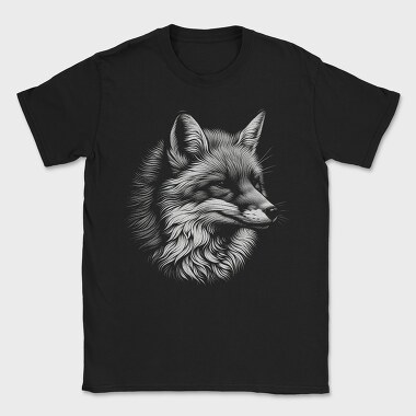 Wild Fox Monochromatic Portrait, Tricou Barbati (Unisex)