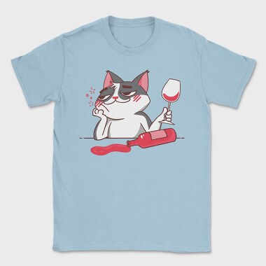 Wine Cat Drunk, Tricou Barbati (Unisex)