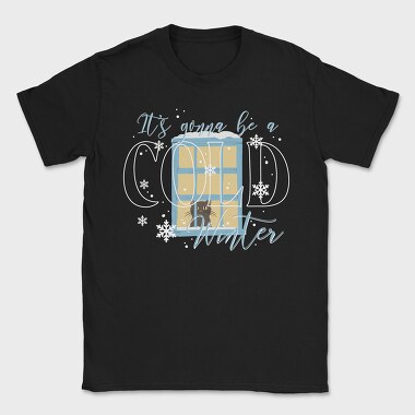 Winter Window Cat, Tricou Barbati (Unisex)