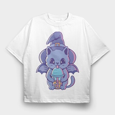 Witch Cat Bat, Tricou Oversize Barbati (Unisex)
