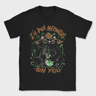Witch Cat Halloween Magic, Tricou Barbati (Unisex)