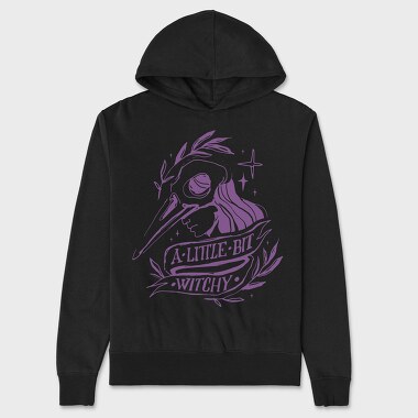 Witchy Quote Modern Witch A Little Bit Witchy Tote, Hanorac Oversize Barbati (Unisex)