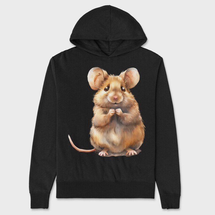 Mouse Prayer Cute, Hanorac Oversize Barbati (Unisex)