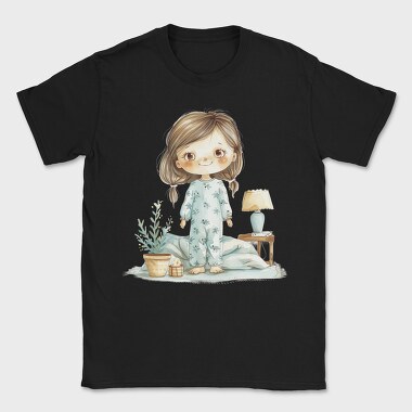 Night Girl In Pajamas, Tricou Barbati (Unisex)