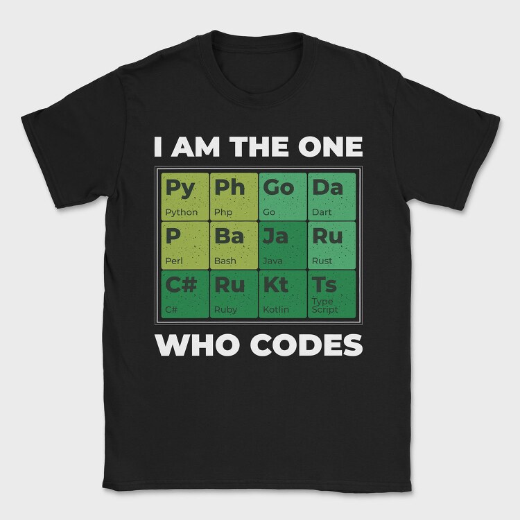 Developer Periodic Table, Tricou Barbati (Unisex)