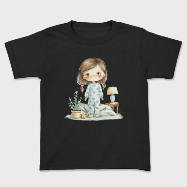 Night Girl In Pajamas, Tricou Copii