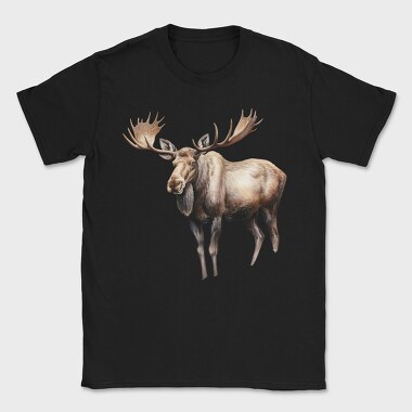 Moose Antlers Clipart, Tricou Barbati (Unisex)