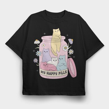 My Happy Pills, Tricou Oversize Barbati (Unisex)