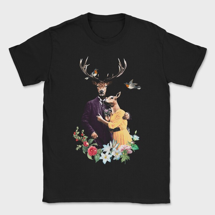Deers Couple, Tricou Barbati (Unisex)