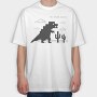 Dinosaur Game, Tricou Oversize Barbati (Unisex)