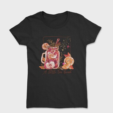 Winter Tea Cozy Drink Watercolor Beverage, Tricou Femei