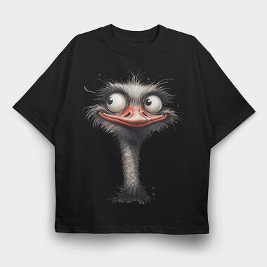 Ostrich Face, Tricou Oversize Barbati (Unisex)