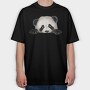 Panda Face Peeking, Tricou Oversize Barbati (Unisex)