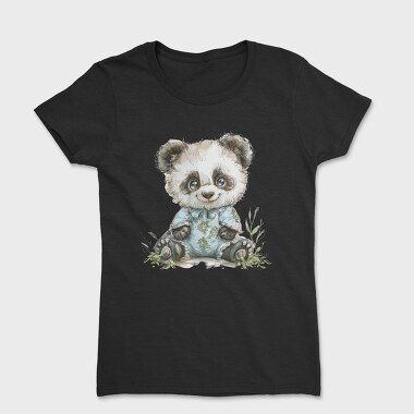 Panda In Floral Dress, Tricou Femei