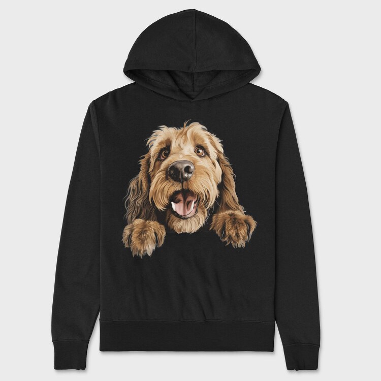 Otterhound Peeking, Hanorac Oversize Barbati (Unisex)