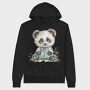 Panda In Floral Dress, Hanorac Oversize Barbati (Unisex)