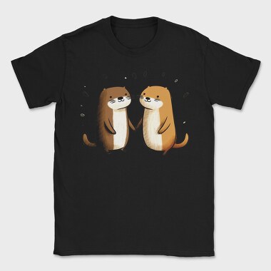Otters In Love, Tricou Barbati (Unisex)