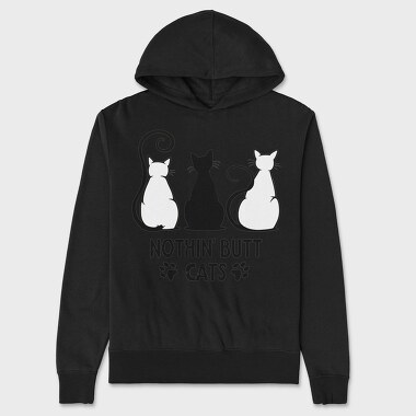 Nothin Butt Cats, Hanorac Oversize Barbati (Unisex)