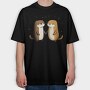 Otters In Love, Tricou Oversize Barbati (Unisex)