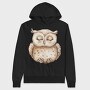 Owl Sleeping Cute, Hanorac Oversize Barbati (Unisex)