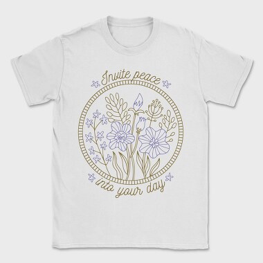 Peaceful Flower Set Quote 04, Tricou Barbati (Unisex)
