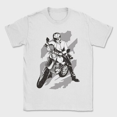 Person With Motorcycle Motorcyclist, Tricou Barbati (Unisex)