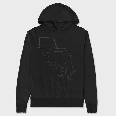 Photographic Hands Photo, Hanorac Oversize Barbati (Unisex)