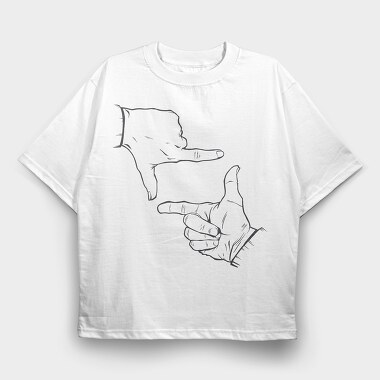 Photographic Hands Photo, Tricou Oversize Barbati (Unisex)