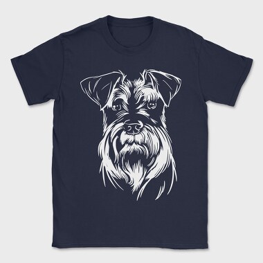 Schnauzer Dog Illustration, Tricou Barbati (Unisex)