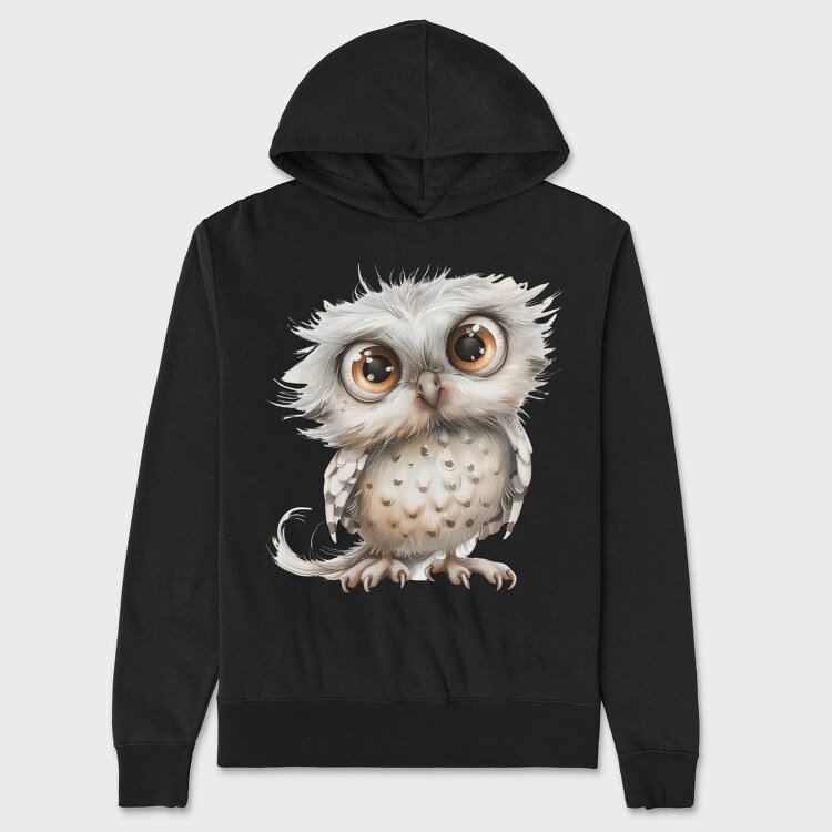 Owl Curious Face, Hanorac Oversize Barbati (Unisex)
