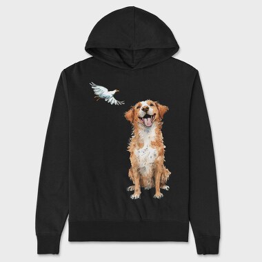 Novia Scotia Duck Toller, Hanorac Oversize Barbati (Unisex)