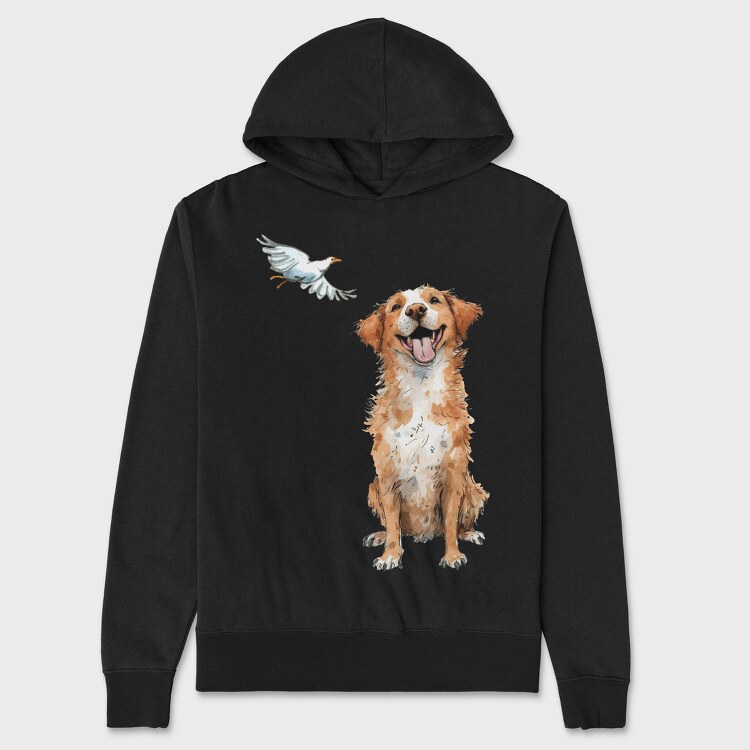 Novia Scotia Duck Toller, Hanorac Oversize Barbati (Unisex)