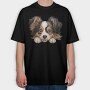 Papillon Peeking, Tricou Oversize Barbati (Unisex)