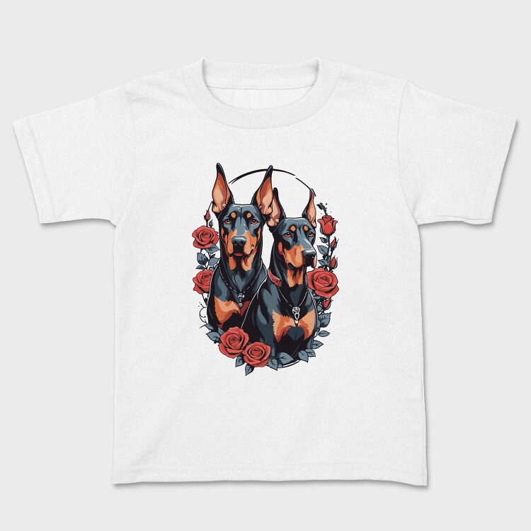 Doberman and Roses, Tricou Copii