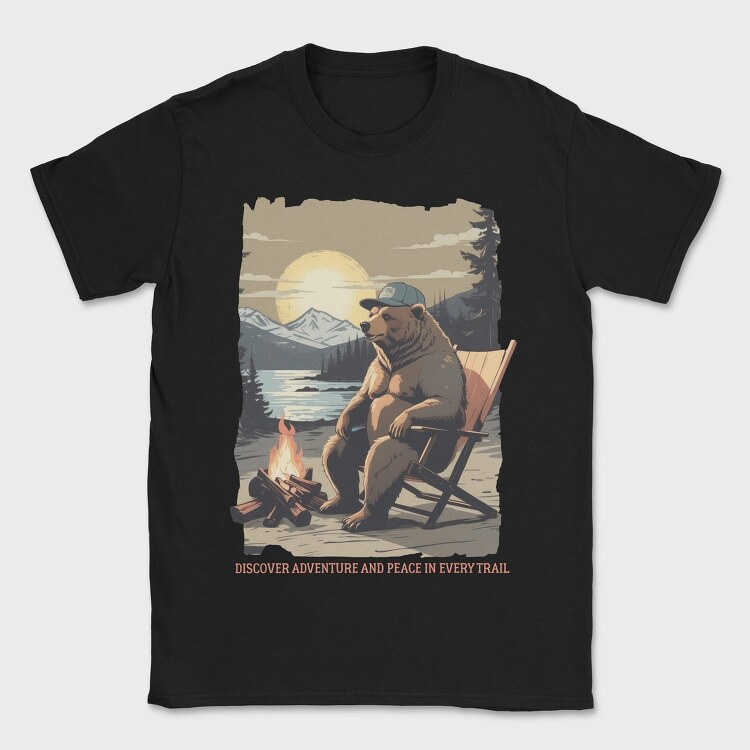Discover Adventure and Peace in Every Trail, Tricou Barbati (Unisex)