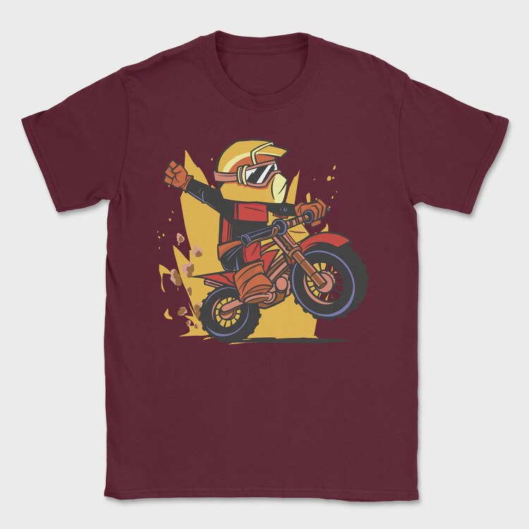 Dirt Bike Cartoon, Tricou Barbati (Unisex)