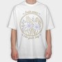 Peaceful Flower Set Quote 04, Tricou Oversize Barbati (Unisex)
