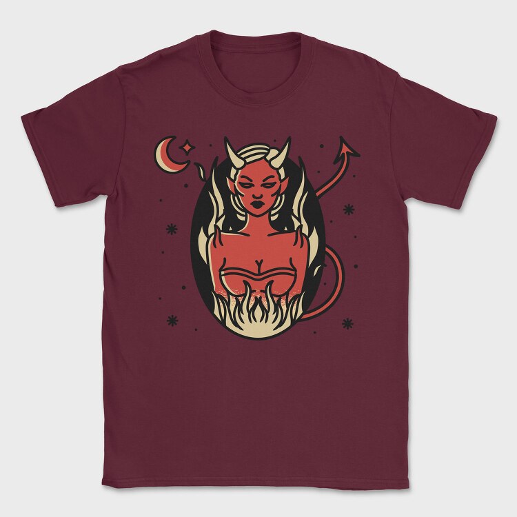 Devil Girl, Tricou Barbati (Unisex)