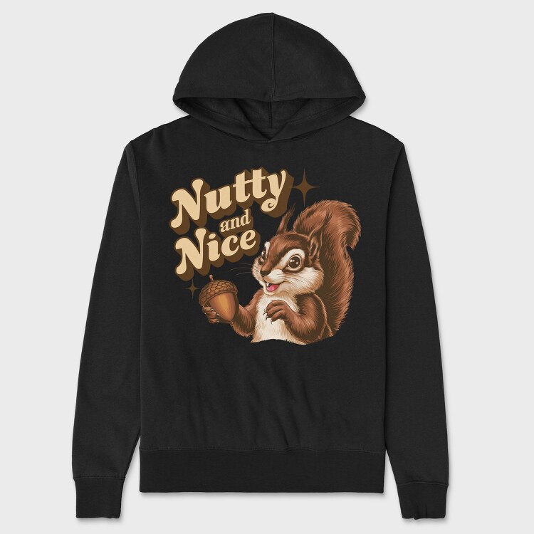 Nutty And Nice Squirrel, Hanorac Oversize Barbati (Unisex)