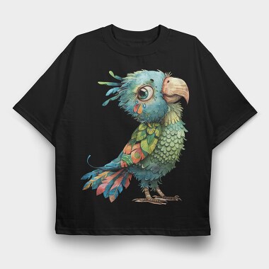 Parrot Feather Art, Tricou Oversize Barbati (Unisex)