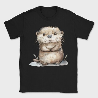 Otter Cute Face, Tricou Barbati (Unisex)