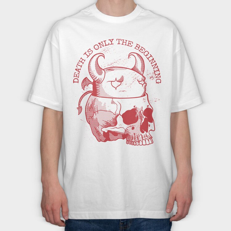 Death Is Only the Beginning Red, Tricou Oversize Barbati (Unisex)