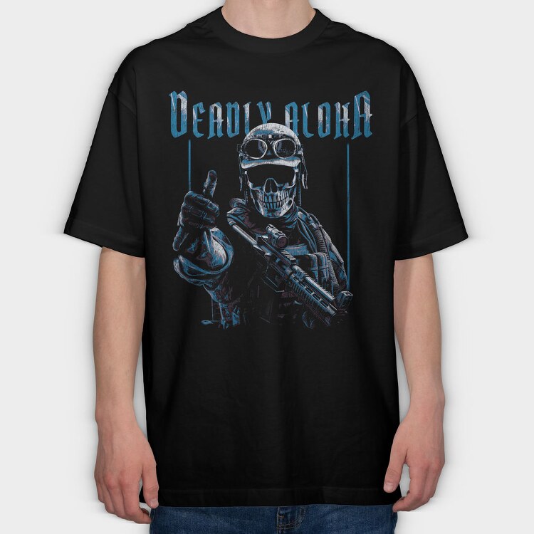 Deadly Aloha, Tricou Oversize Barbati (Unisex)
