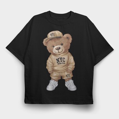 Nyc Social Club, Tricou Oversize Barbati (Unisex)