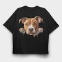 Painting American Pit Bull, Tricou Oversize Barbati (Unisex)