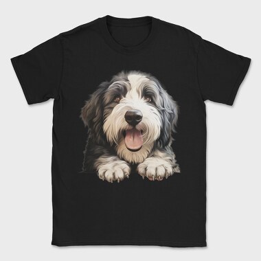 Old English Sheepdog Peeking, Tricou Barbati (Unisex)