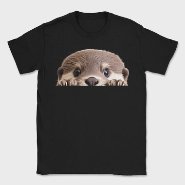 Otter Face Peeking, Tricou Barbati (Unisex)