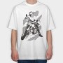 Person With Motorcycle Motorcyclist, Tricou Oversize Barbati (Unisex)