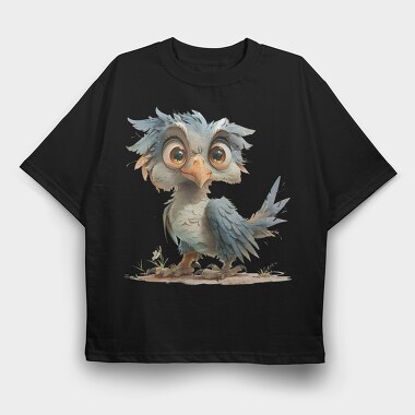 Owl Feather Art, Tricou Oversize Barbati (Unisex)