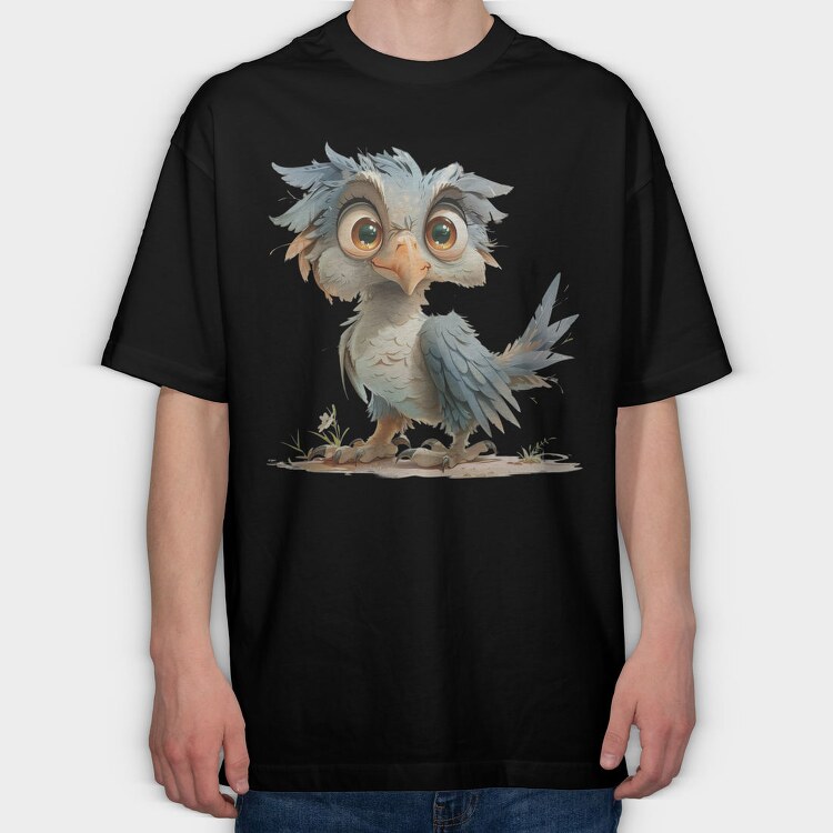 Owl Feather Art, Tricou Oversize Barbati (Unisex)